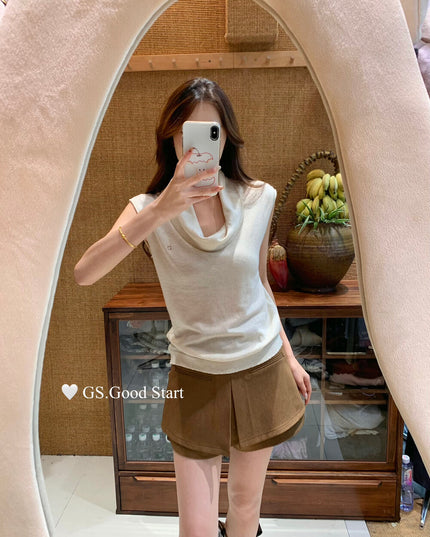 GS.GOOD START A-Line Suit Skort Shorts
