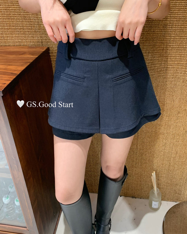 GS.GOOD START A-Line Suit Skort Shorts