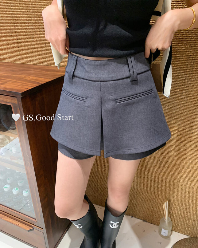 GS.GOOD START A-Line Suit Skort Shorts
