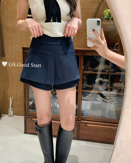 GS.GOOD START A-Line Suit Skort Shorts