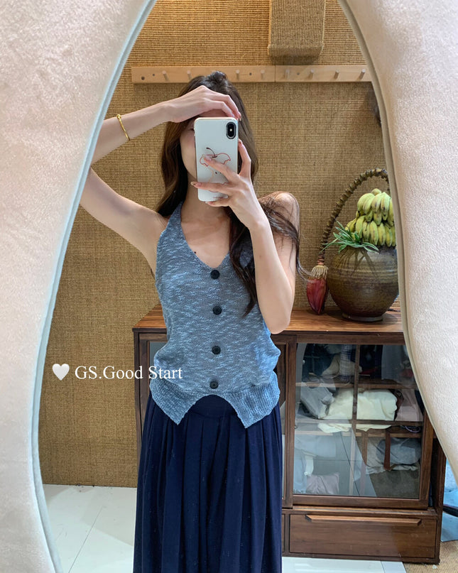 GS.GOOD START Halter Neck Pure Desire Tank Top