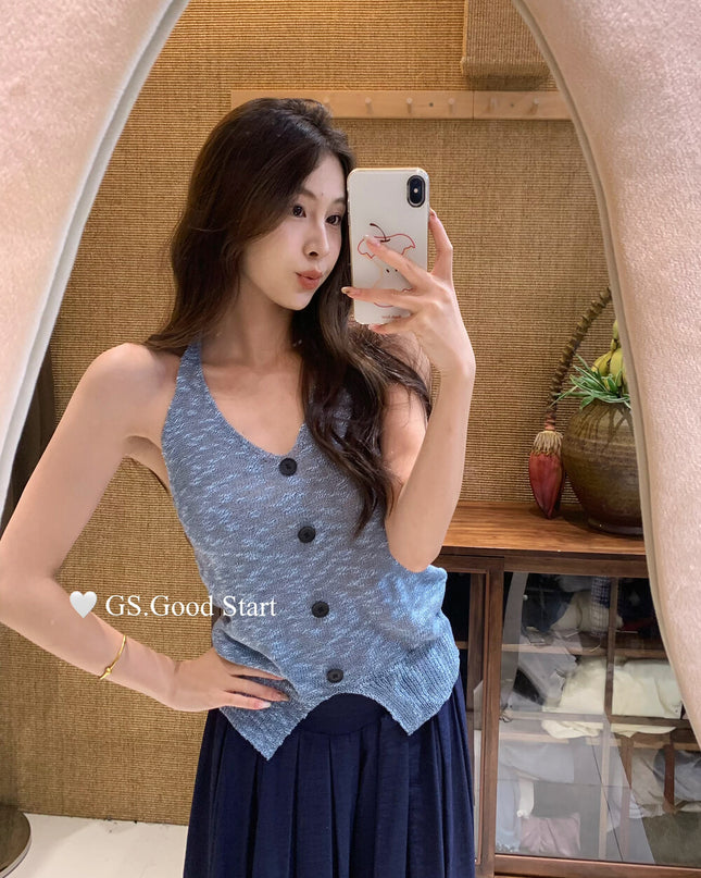 GS.GOOD START Halter Neck Pure Desire Tank Top