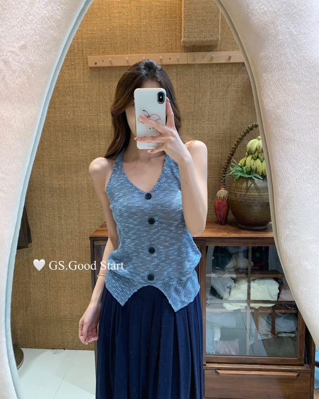 GS.GOOD START Halter Neck Pure Desire Tank Top