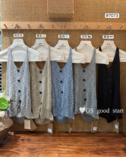 GS.GOOD START Halter Neck Pure Desire Tank Top