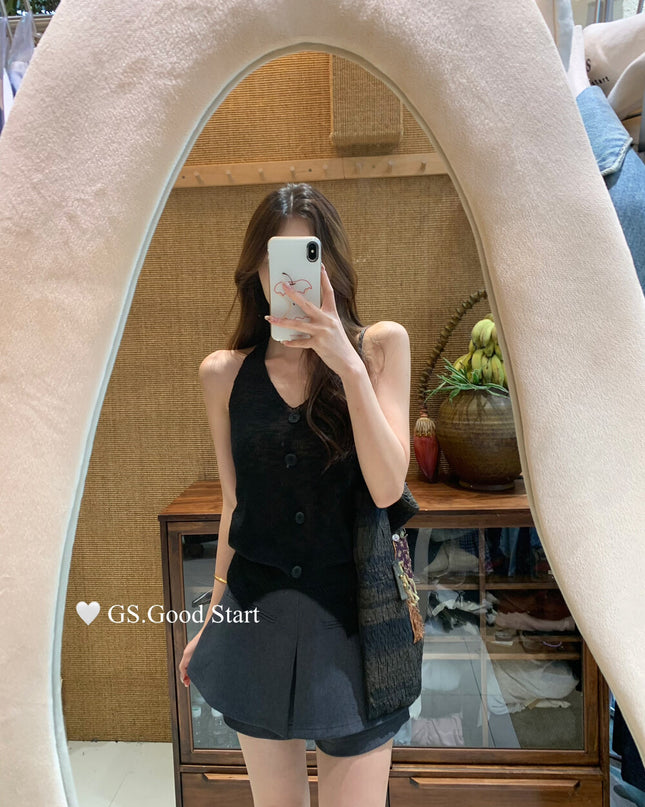 GS.GOOD START Halter Neck Pure Desire Tank Top