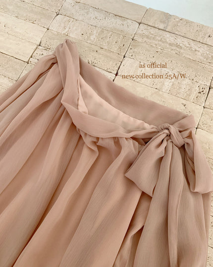 AS OFFICIAL Vintage Grace One-Shoulder Tie Blouse