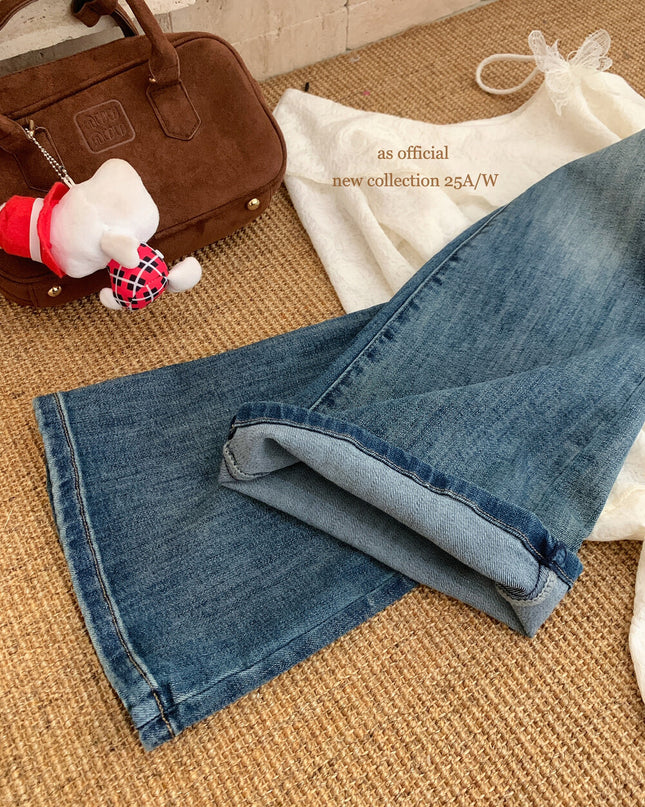 AS OFFICIAL “Perfect Ratio” High-Waist Washed Flared Jeans