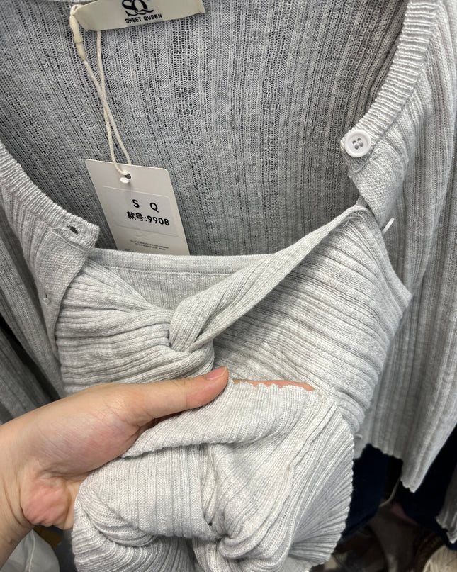Sweet Knit Cardigan + Cami Layering Duo