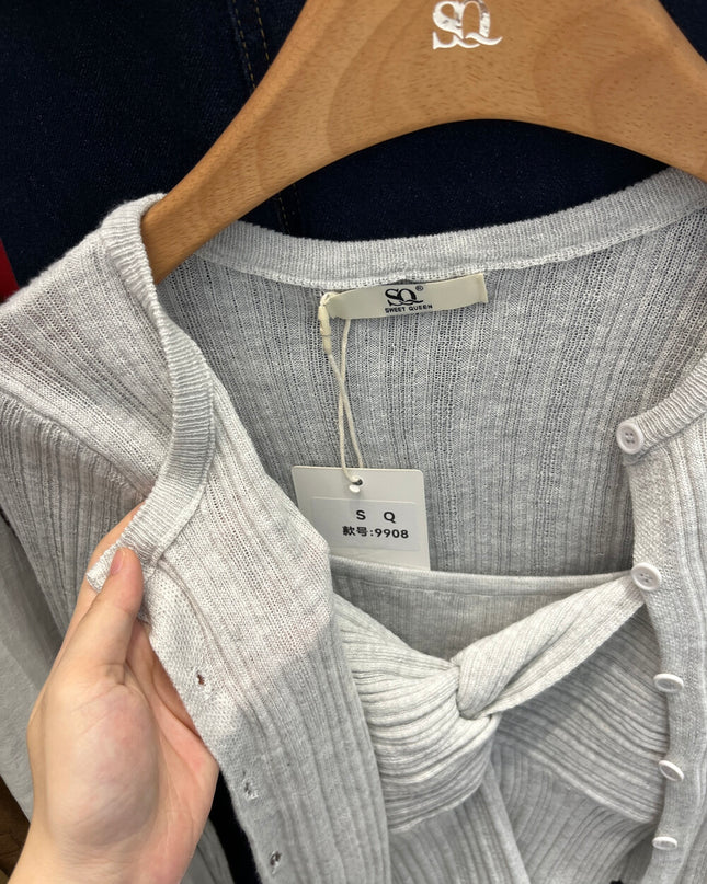 Sweet Knit Cardigan + Cami Layering Duo