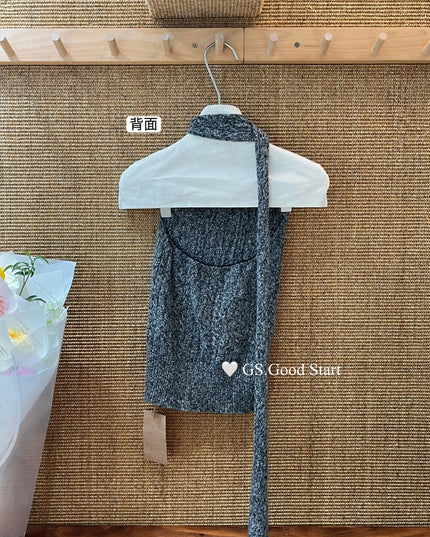 Tie-Dye Knit Ribbon Tank