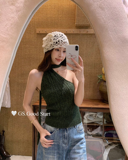 Tie-Dye Knit Ribbon Tank