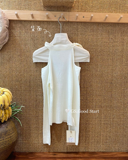 Sweet Bow Off-Shoulder Knit Top