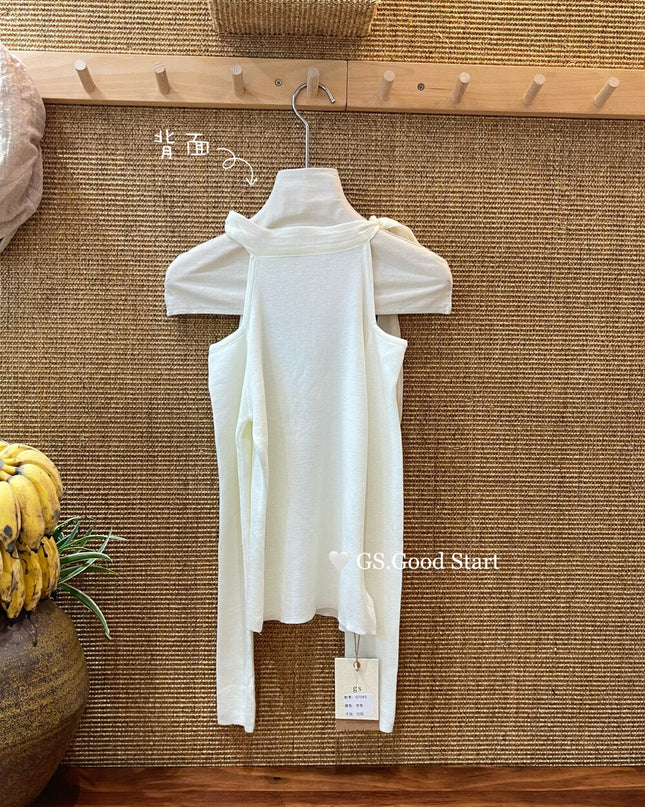 Sweet Bow Off-Shoulder Knit Top