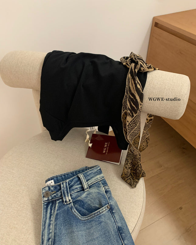 Asym One-Shoulder Long-Sleeve Tee