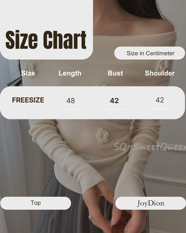 Romantic Trap Off-Shoulder Jacquard Knit Top