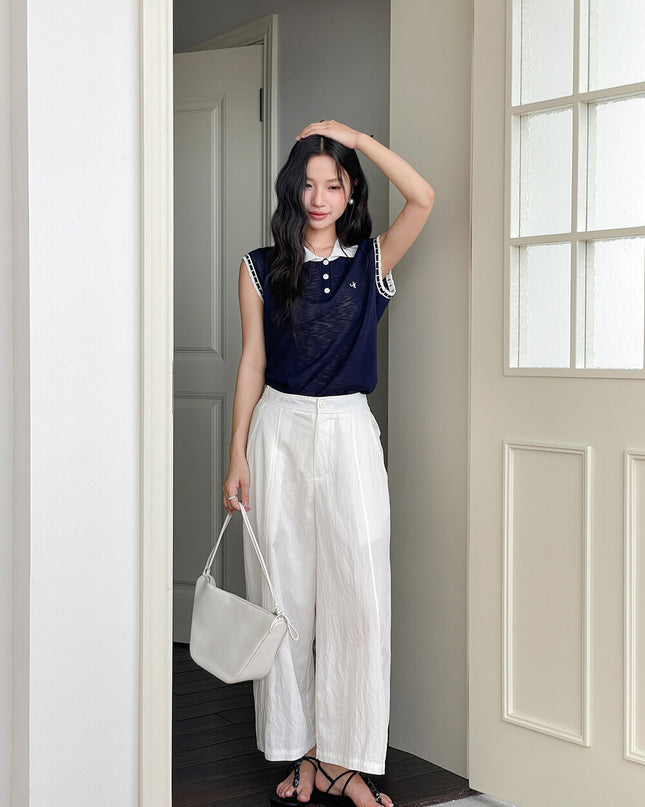 Stroll Plan Tencel Wide-Leg Commuter Pants