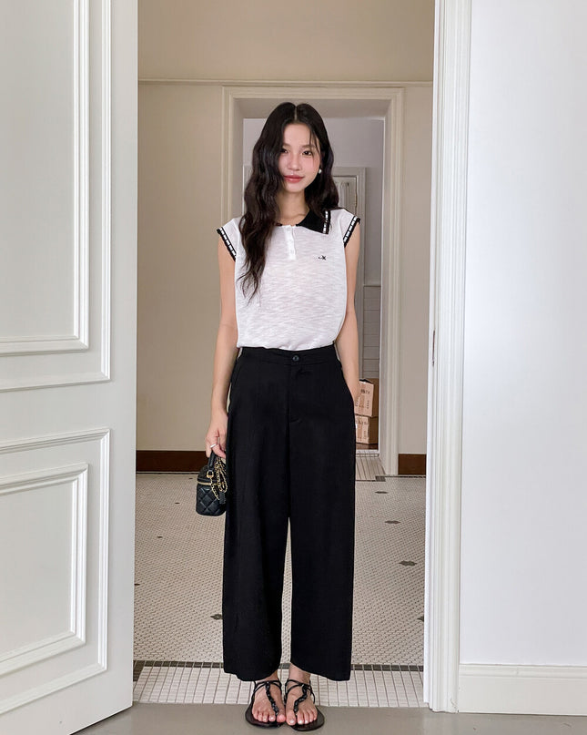 Stroll Plan Tencel Wide-Leg Commuter Pants