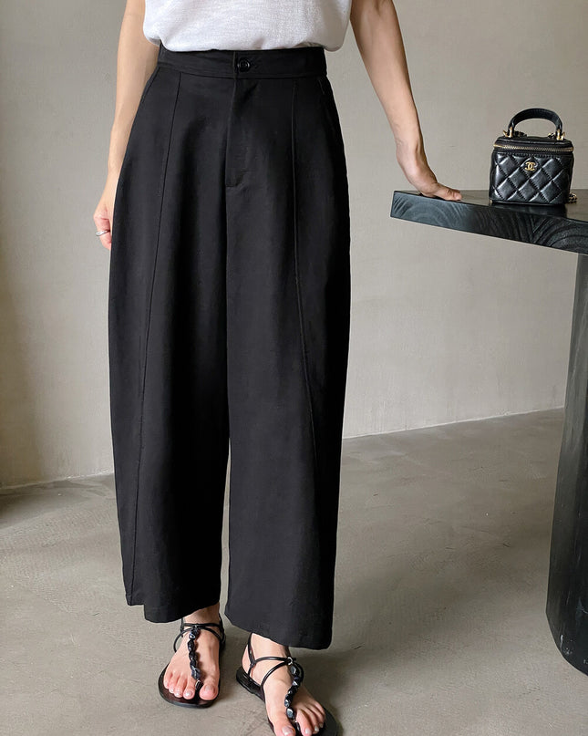 Stroll Plan Tencel Wide-Leg Commuter Pants