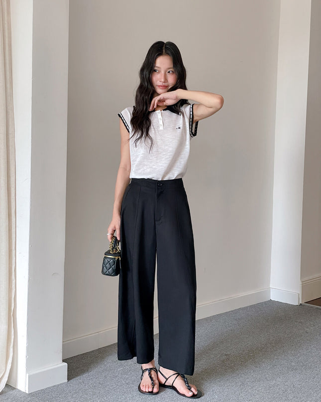 Stroll Plan Tencel Wide-Leg Commuter Pants