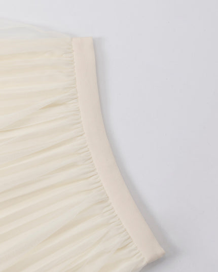 Elegance Aura High-Waist Mesh Skirt