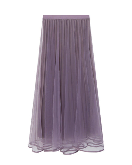 Elegance Aura High-Waist Mesh Skirt