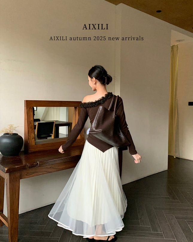 Elegance Aura High-Waist Mesh Skirt
