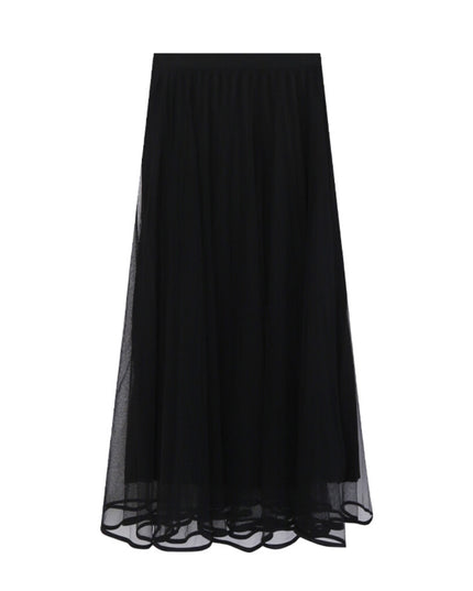 Elegance Aura High-Waist Mesh Skirt