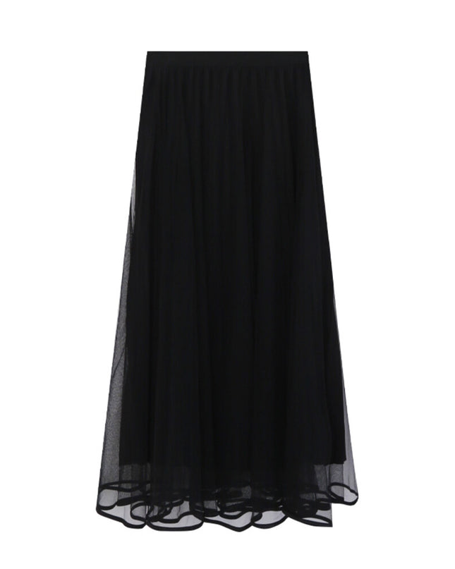 Elegance Aura High-Waist Mesh Skirt