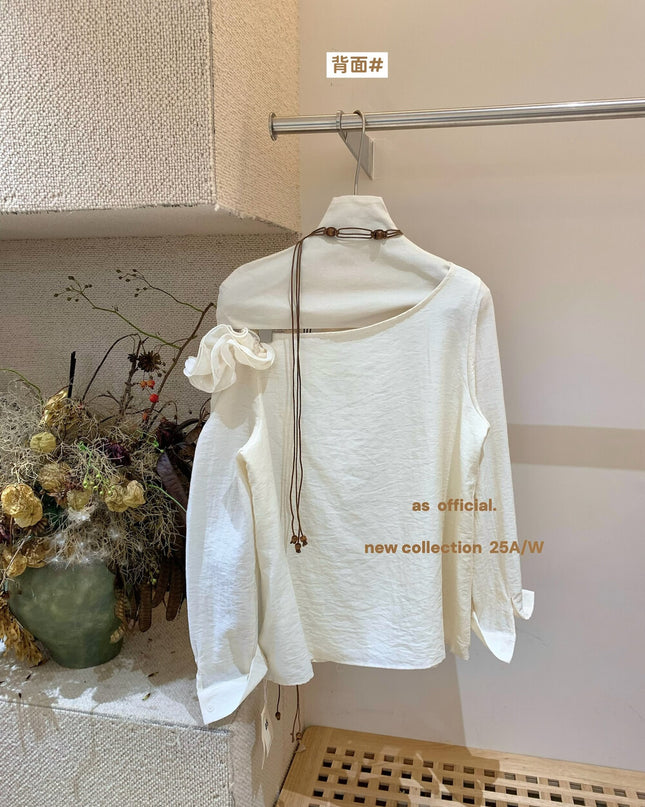 Seine Ruffle Charm Blouse with Waist Tie