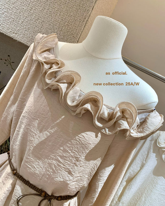 Seine Ruffle Charm Blouse with Waist Tie