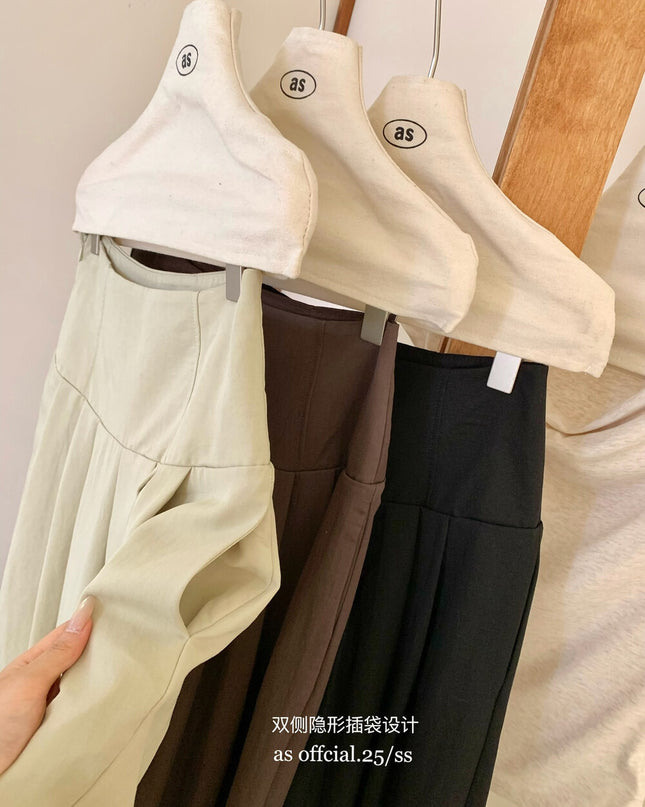 Airy Pleat Relaxed Drape Pants