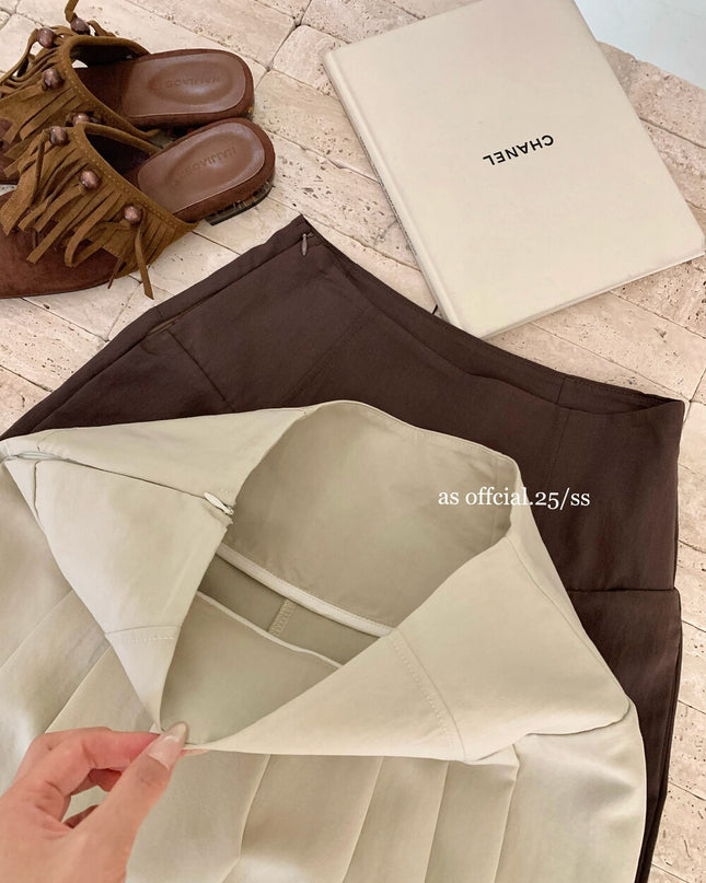 Airy Pleat Relaxed Drape Pants