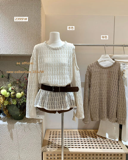 Windsor Lace Off-Shoulder Belted Blouse
