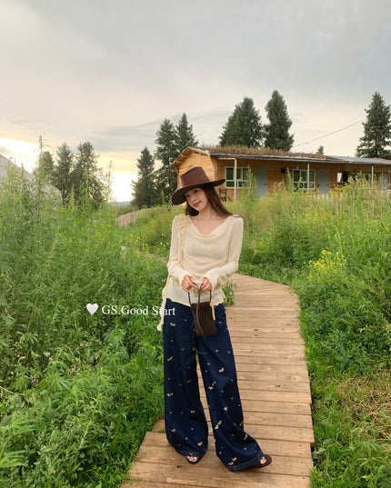 Dachshund Embroidered Relaxed Jeans