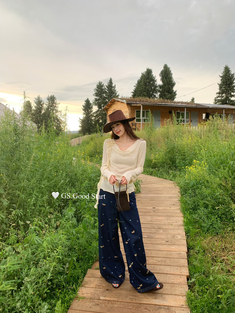 Dachshund Embroidered Relaxed Jeans