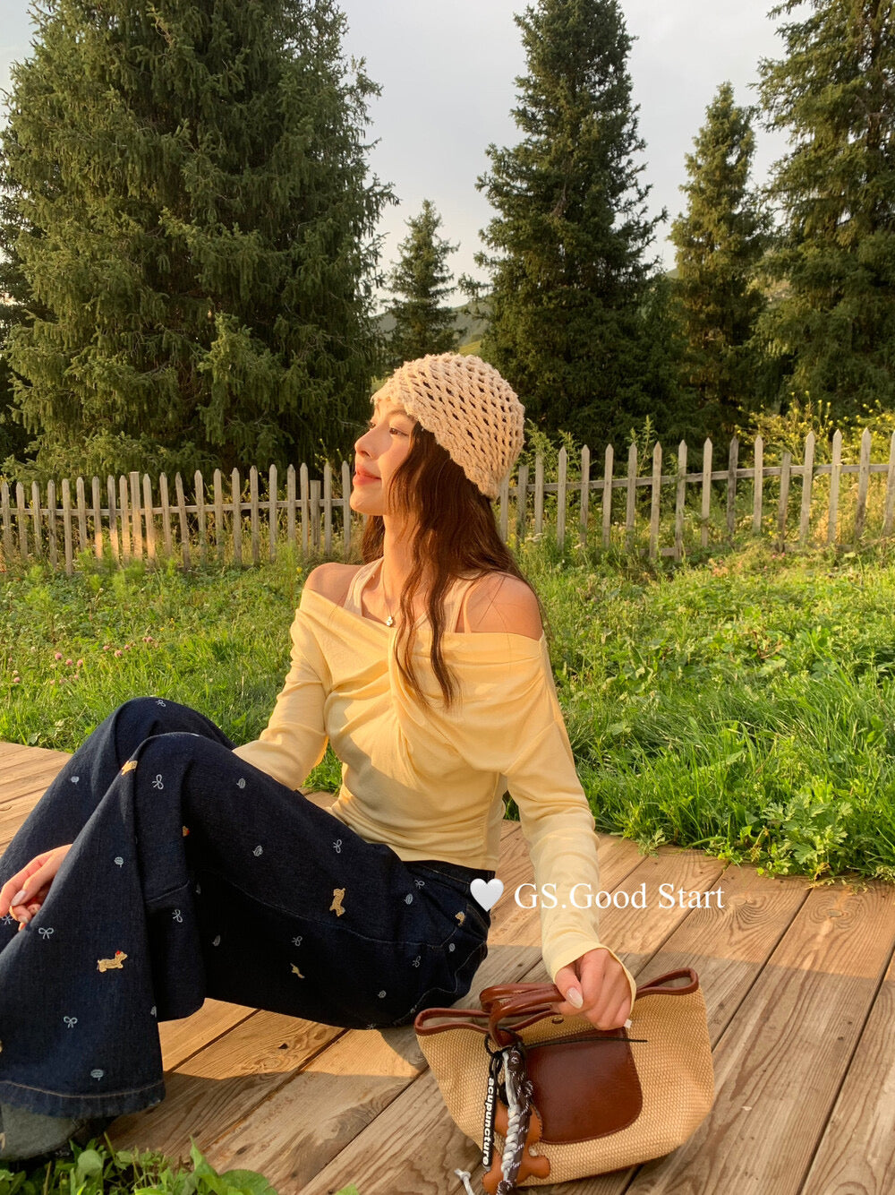Dachshund Embroidered Relaxed Jeans