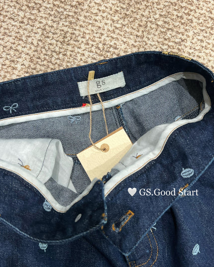 Dachshund Embroidered Relaxed Jeans