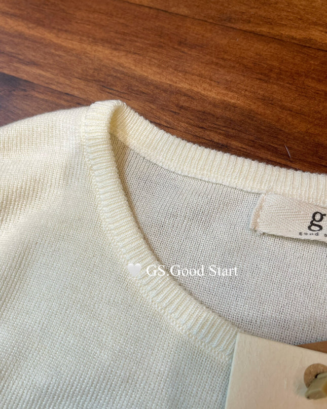 Caramel Color-Block Tie-Knit Top