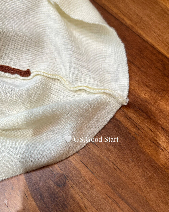Caramel Color-Block Tie-Knit Top