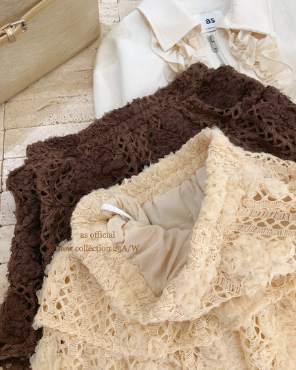 Sweet Ballet Tiered Jacquard Skirt