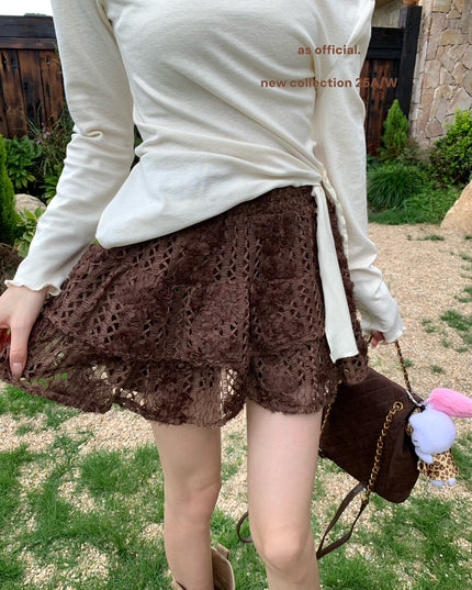 Sweet Ballet Tiered Jacquard Skirt
