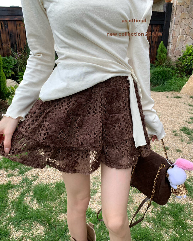 Sweet Ballet Tiered Jacquard Skirt