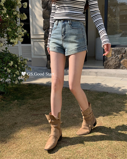 Best-Seller High-Waist Vintage Denim Shorts