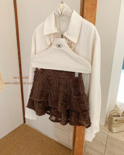 Sweet Ballet Tiered Jacquard Skirt