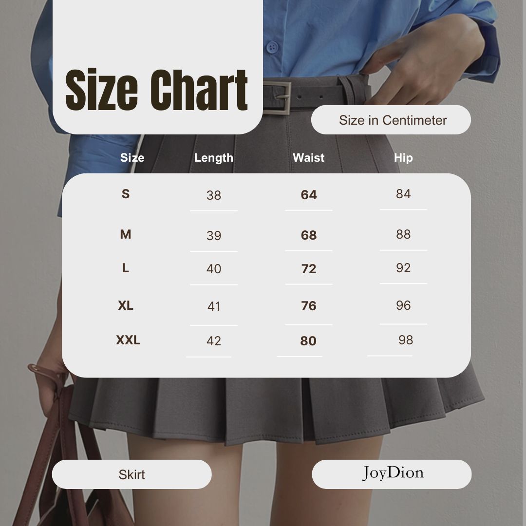High-Waist Slimming A-Line JK Pleated Mini Skirt