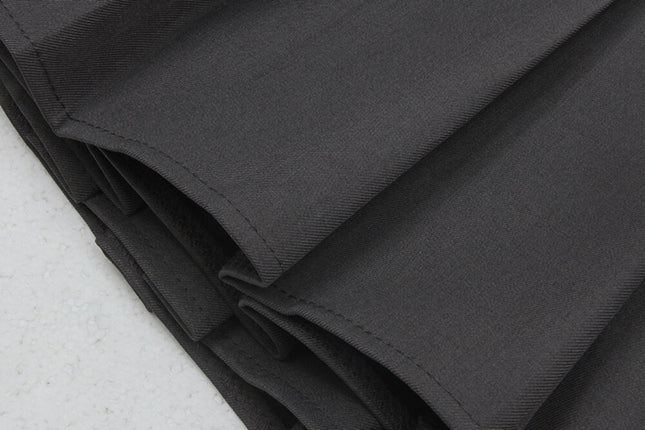 High-Waist Slimming A-Line JK Pleated Mini Skirt