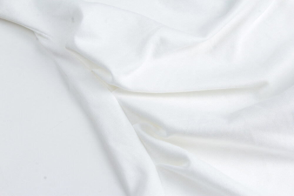 French Off-Shoulder Ruched Waist Short-Sleeve Tee