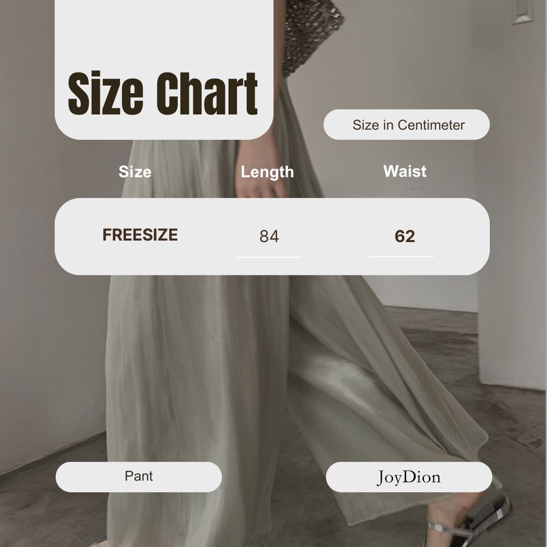 High-Waist Relaxed Wide-Leg Sheer Chiffon Pants