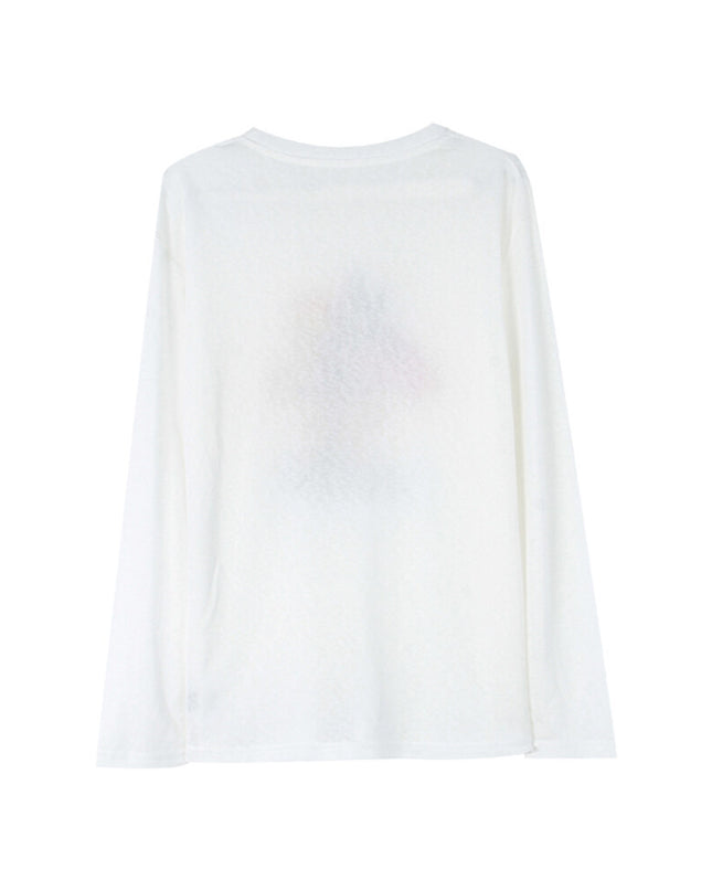 Cartoon Print Long-Sleeve Loose Summer Sun-Protective Tee