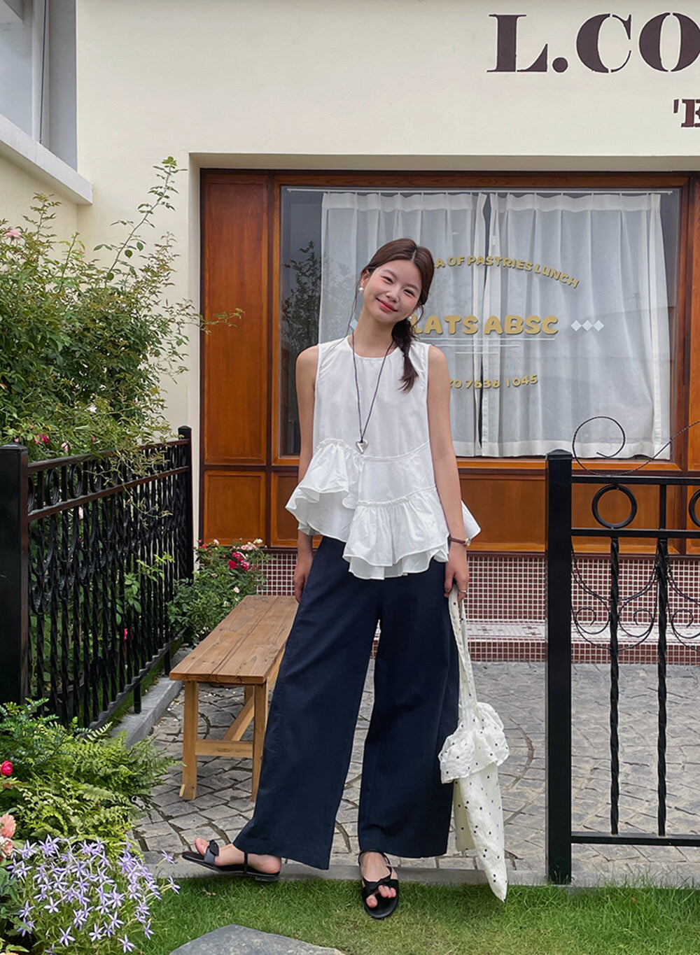 Ruffle Asymmetrical Peplum Tank